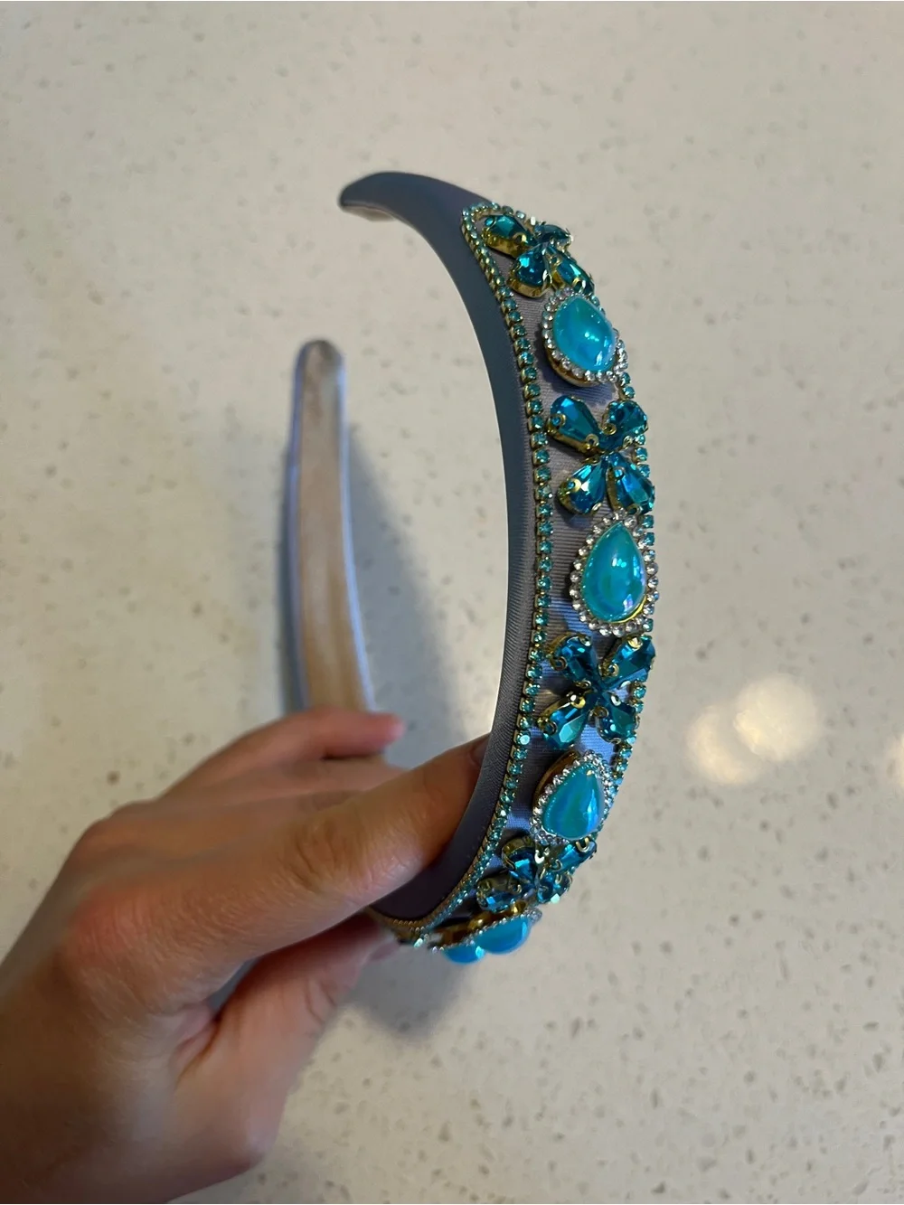 Gorgeous  blue‎ rhinestones Headband